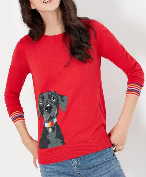 Joules | Sweaters | New Joules Miranda Intarsia Crew Neck Jumper In Chilli  Red | Poshmark